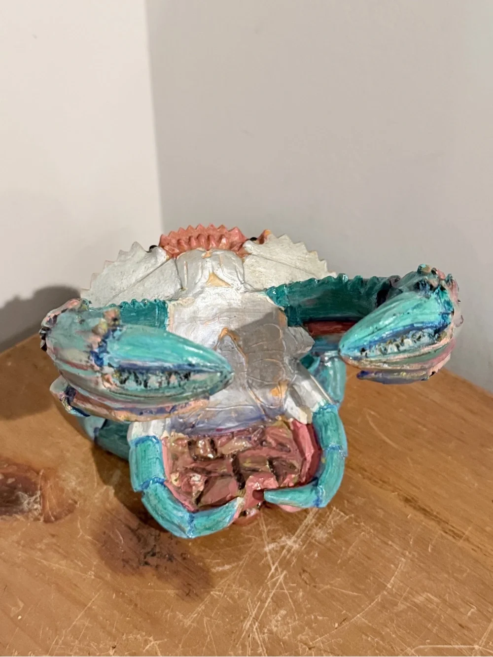 vintage large crab wine bottle holder